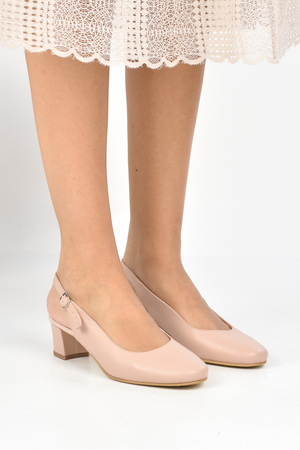 PANTOFI NUDE PIELE NATURALA 1PC441