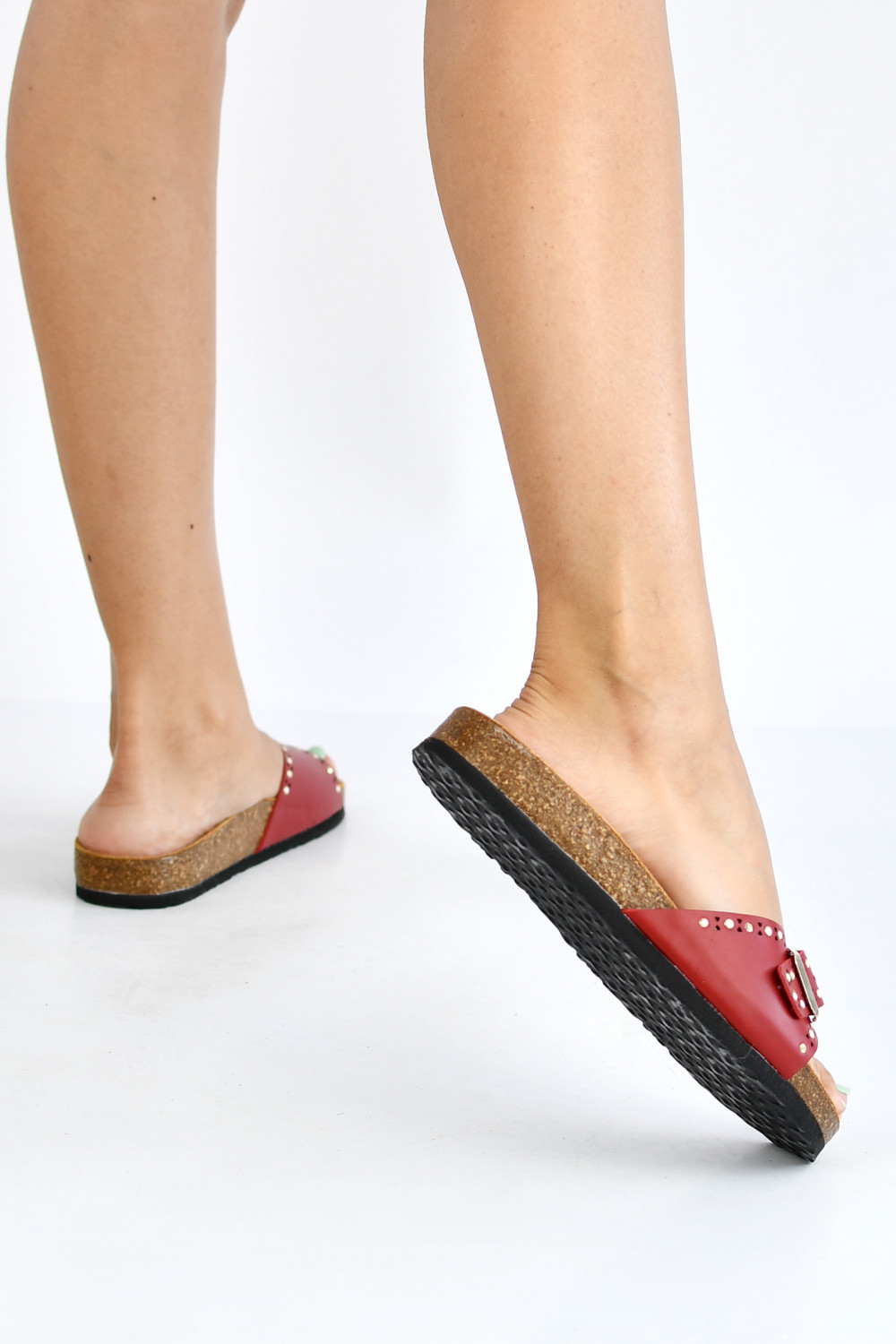PAPUCI ROSII PIELE NATURALA 9PC677