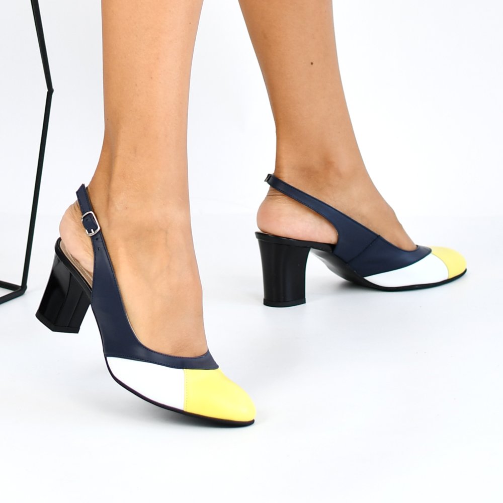 PANTOFI GALBEN INDIGO PIELE NATURALA RPCG23