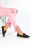 ESPADRILE NEGRI PIELE NATURALA 7PC129