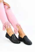 ESPADRILE NEGRE PIELE NATURALA 5PC216