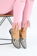 ESPADRILE ARGINTIU SIDEF FLORAL PIELE NATURALA 4PC00