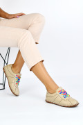 PANTOFI SPORT BEJ PIELE NATURALA 7PC00