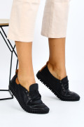 PANTOFI SPORT NEGRI PIELE NATURALA 4PC05