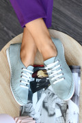 PANTOFI SPORT GRI PIELE NATURALA HELLEN