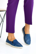 ESPADRILE BLEUMARIN PIELE NATURALA BIANCA