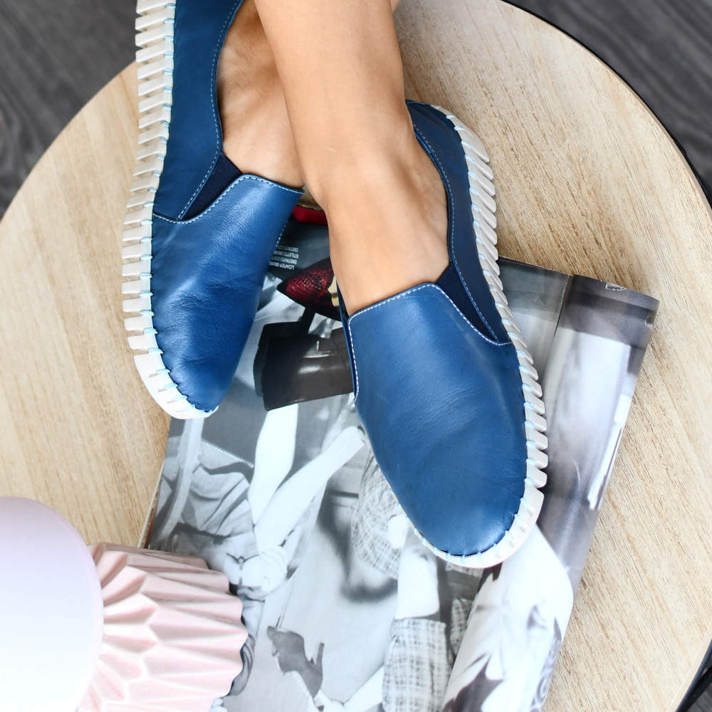 ESPADRILE BLEUMARIN PIELE NATURALA BIANCA