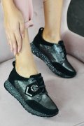 PANTOFI SPORT NEGRI  PIELE NATURALA 1PC91651