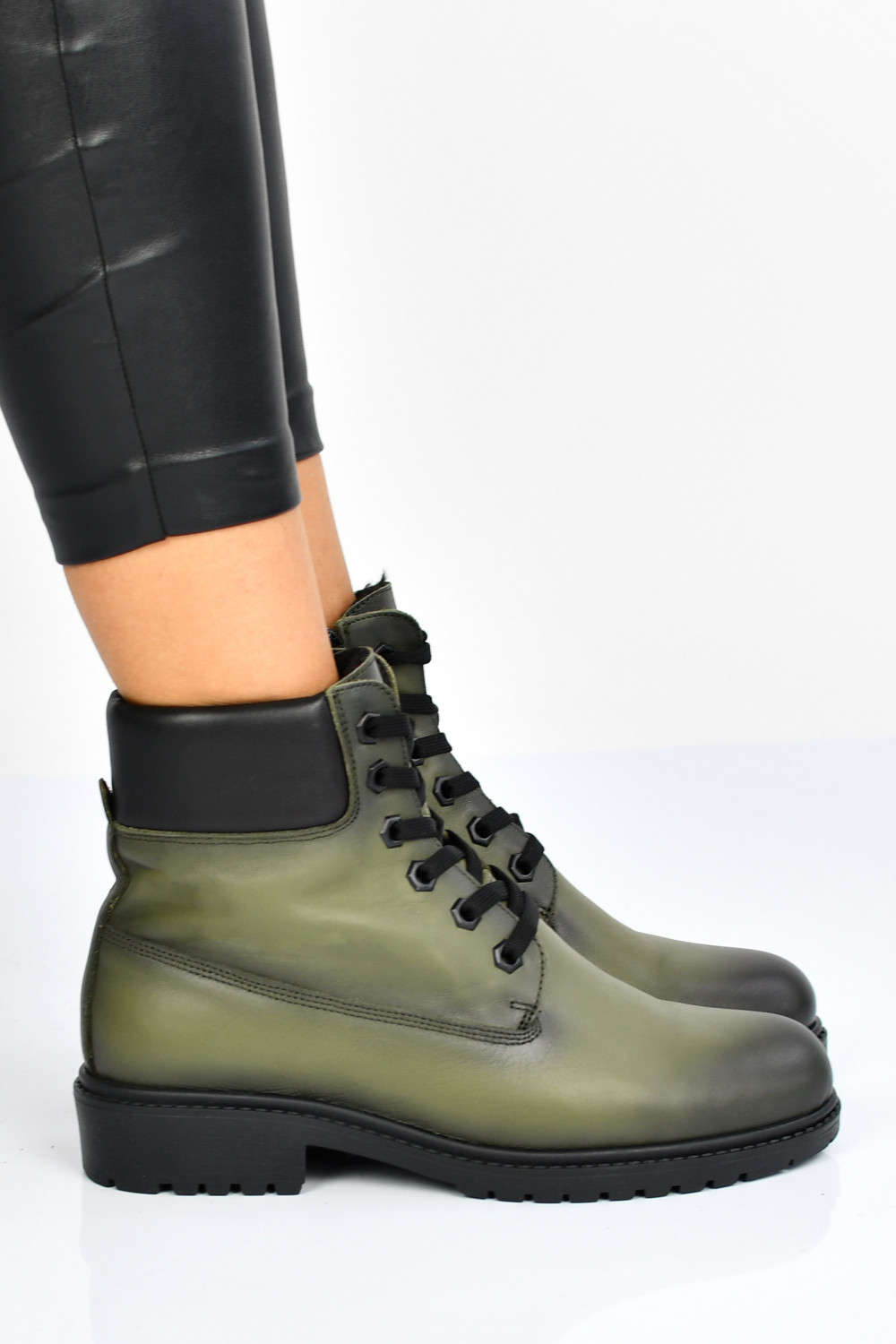GHETE KHAKI PIELE NATURALA 1PC06