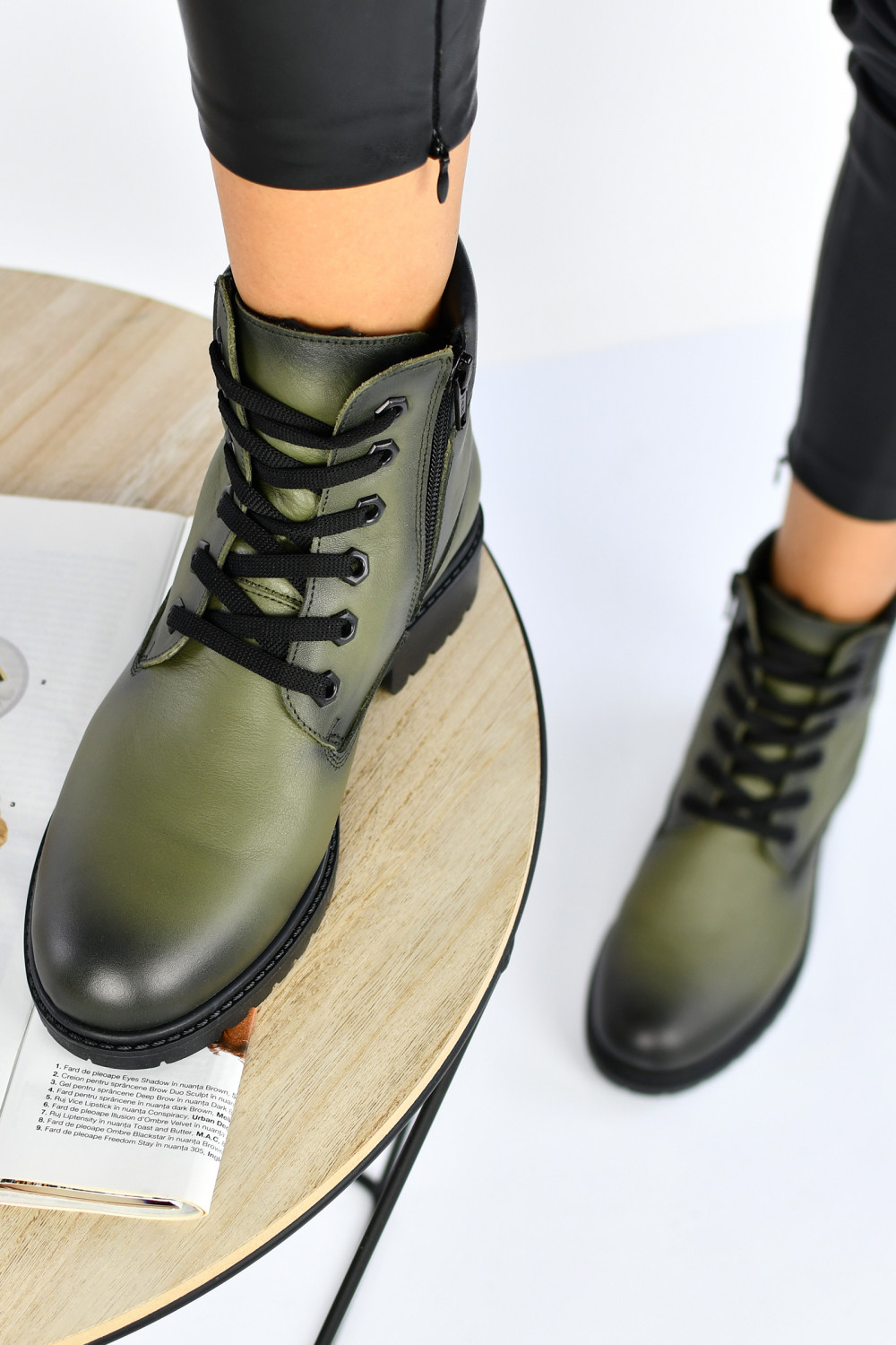 GHETE KHAKI PIELE NATURALA 1PC06