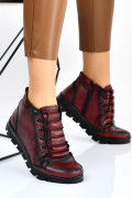 GHETE ROSII PIELE NATURALA 1PC073