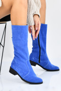 CIZME ALBASTRE PIELE NATURALA INTOARSA 3PC29