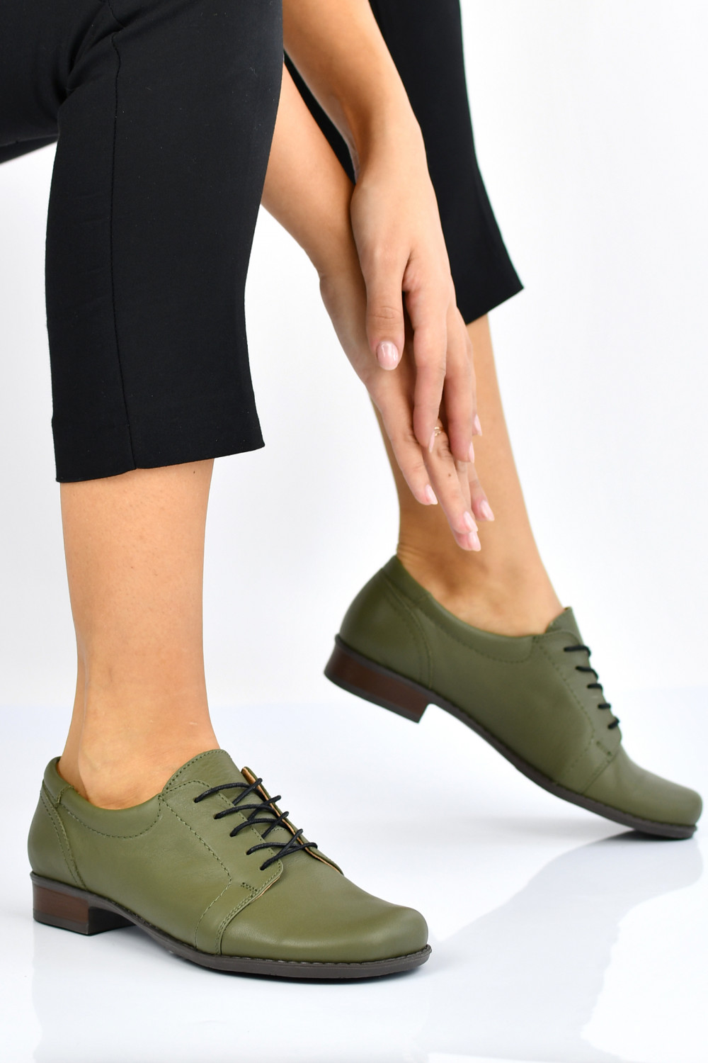 PANTOFI KHAKI PIELE NATURALA 2PC024