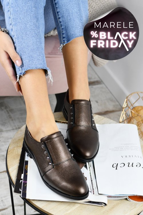 Pantofi maro piele naturala 2pc019