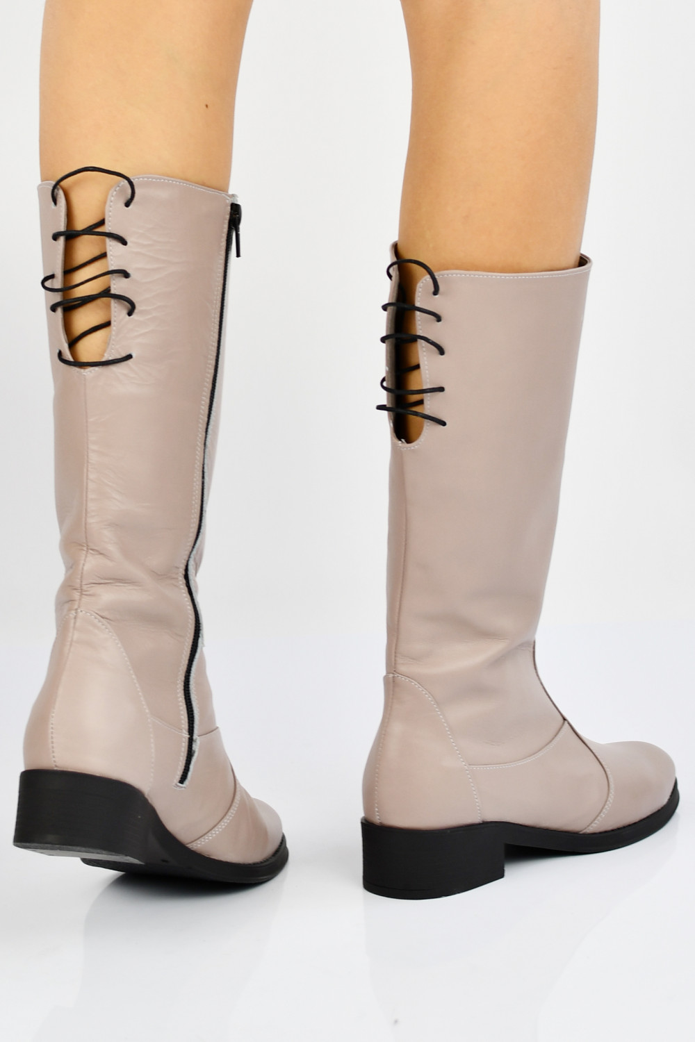 CIZME TAUPE PIELE NATURALA 3PC29