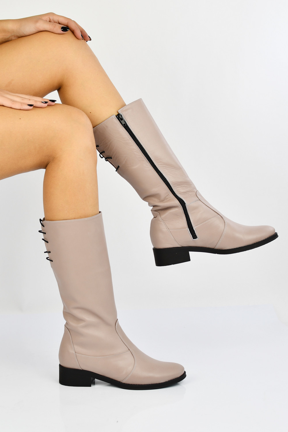 CIZME TAUPE PIELE NATURALA 3PC29