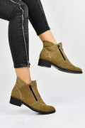 GHETE BEJ PIELE NATURALA INTOARSA 3PC16