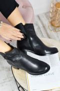 BOTINE NEGRE PIELE NATURALA SARRA