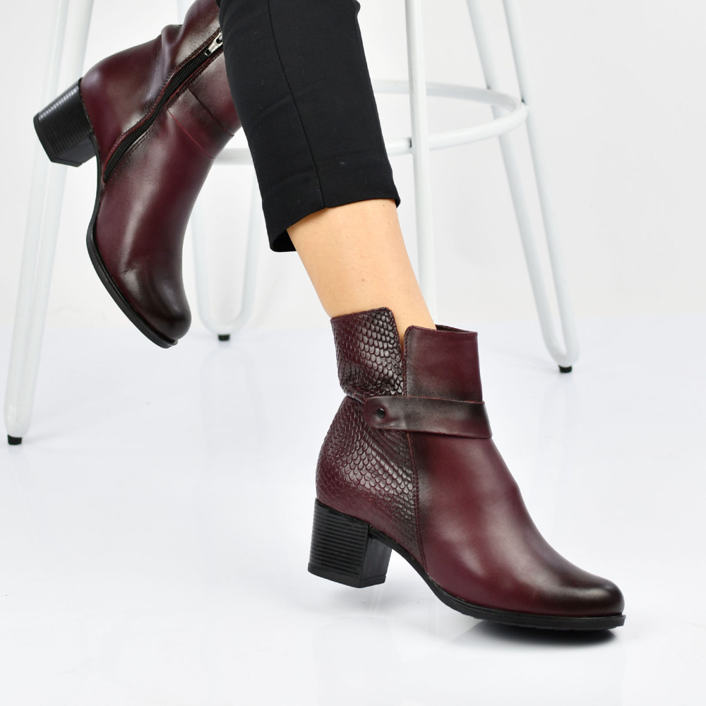 BOTINE VISINII PIELE NATURALA SARRA