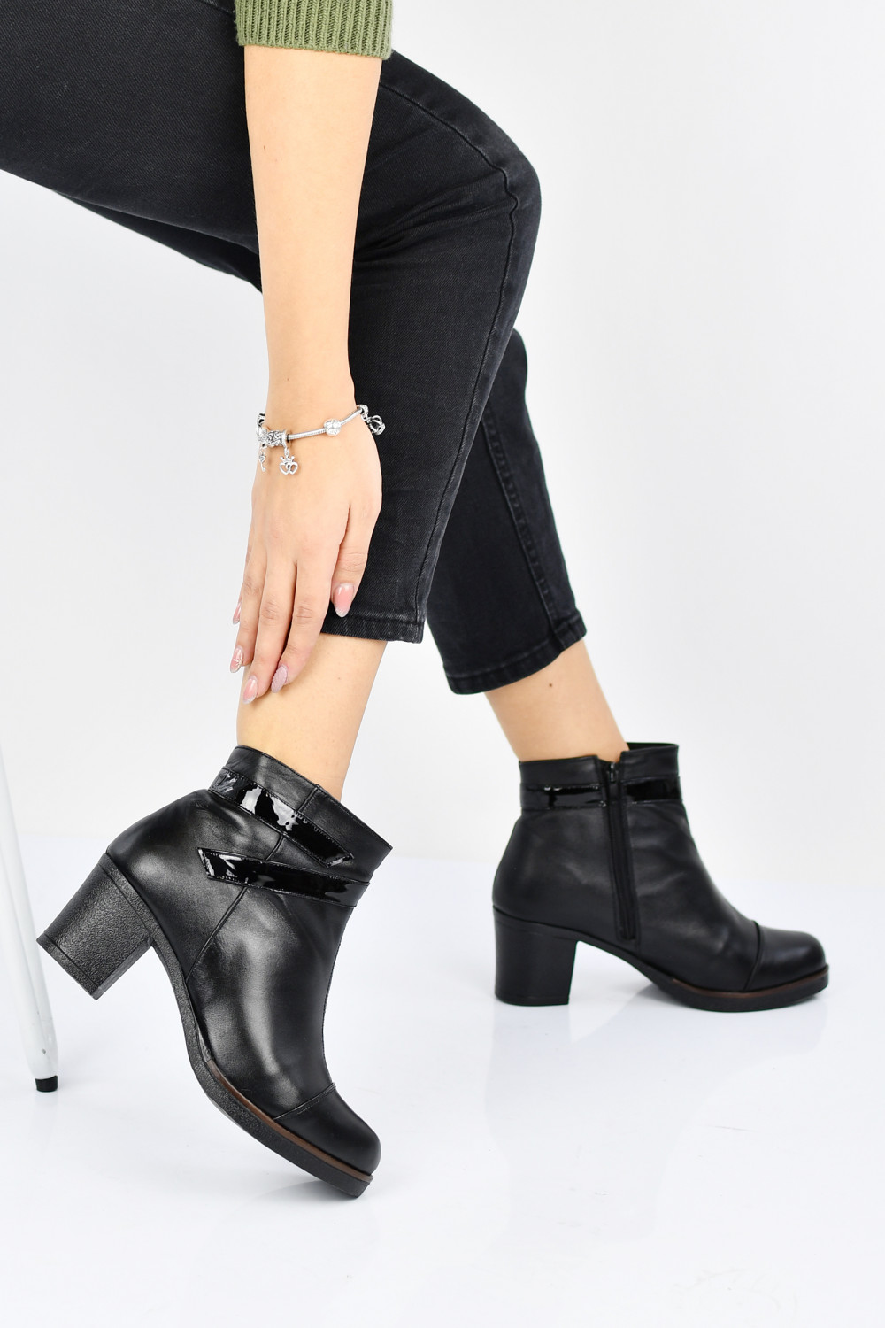 BOTINE NEGRE PIELE NATURALA MPC2