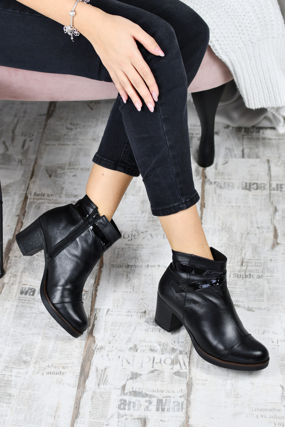 BOTINE NEGRE PIELE NATURALA MPC2