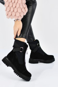 GHETE NEGRE PIELE NATURALA INTOARSA 2PC70