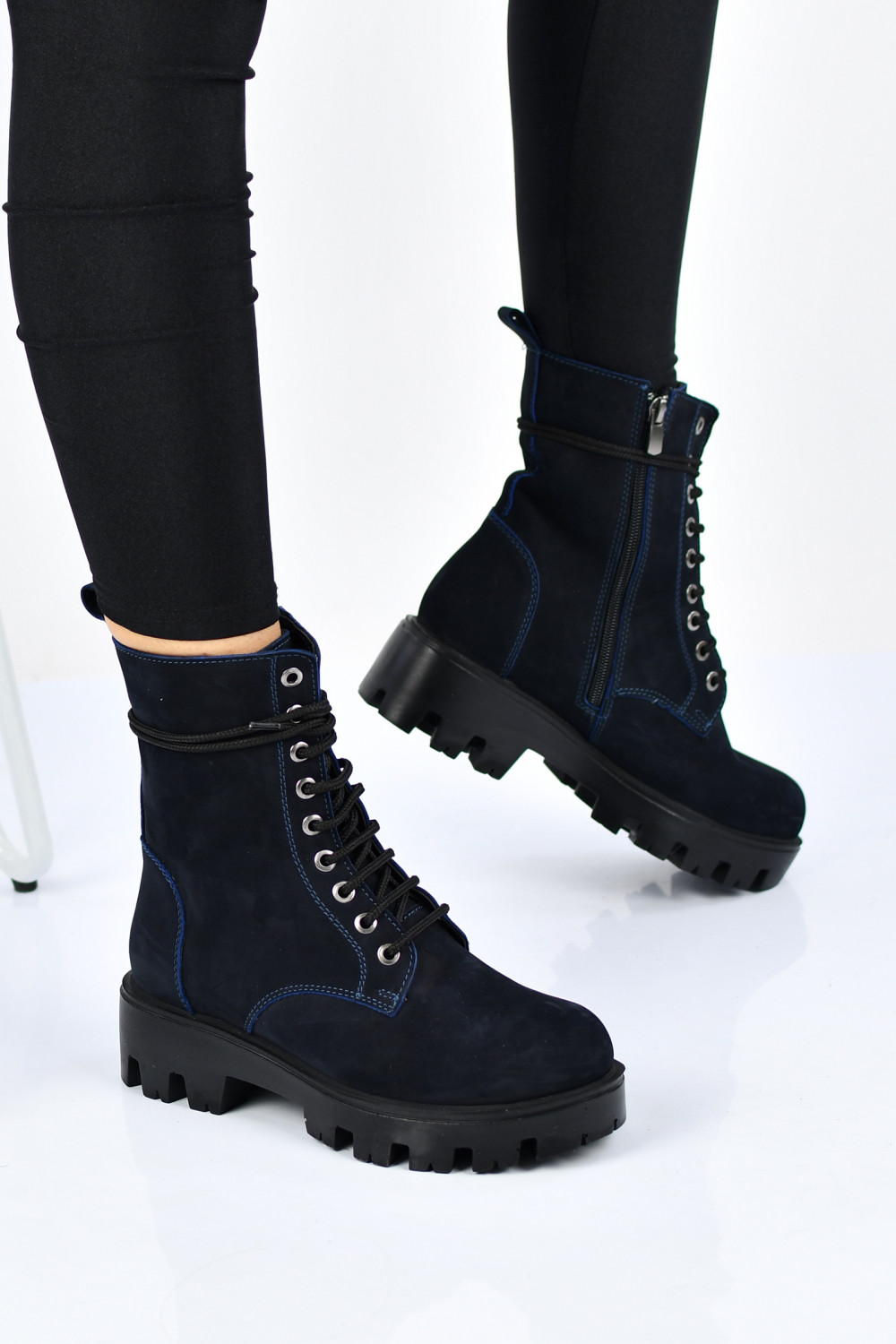 GHETE BLEUMARIN PIELE NATURALA INTOARSA 07PC
