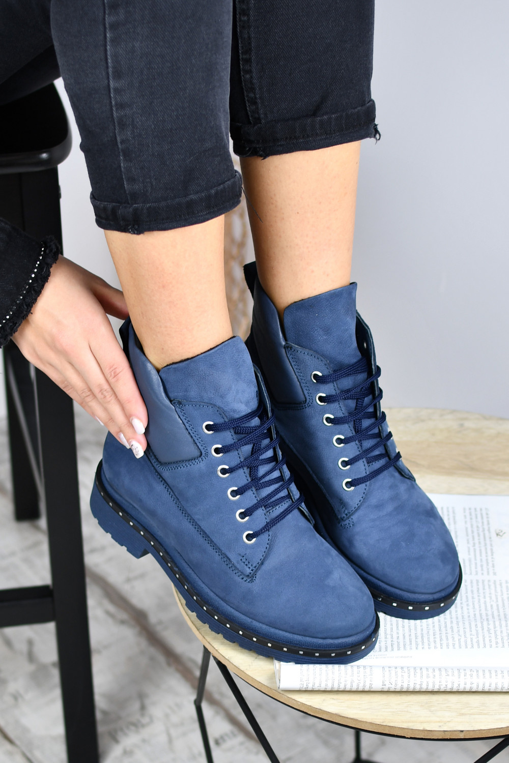 GHETE BLEUMARIN PIELE NATURALA 2PC33