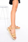 SANDALE BEJ PIELE NATURALA YPCDO-788