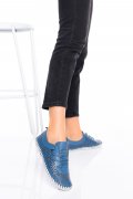 PANTOFI ALBASTRI PIELE NATURALA 3PC0110