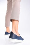 ESPADRILE NAVY PIELE NATURALA BIANCA