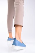 ESPADRILE BLEU PIELE NATURALA BIANCA