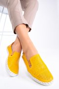 ESPADRILE GALBENE PIELE NATURALA 3PC0107