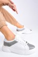 Pantofi sport alb gri piele naturala 2pc11612np-ayla