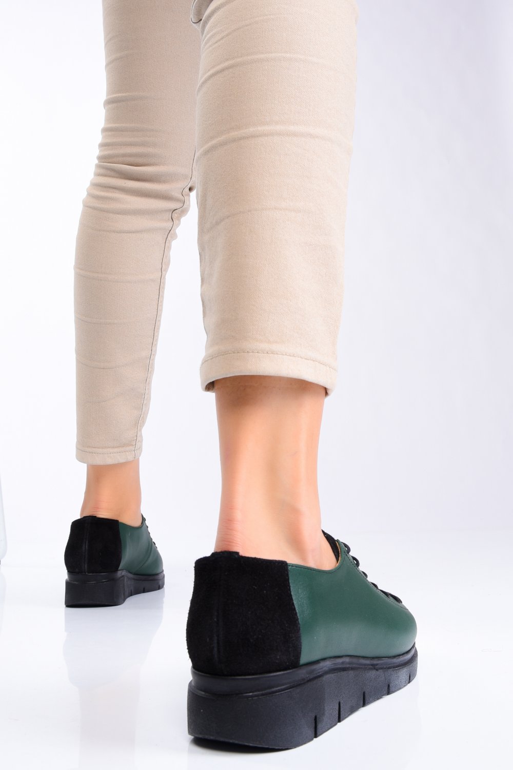 PANTOFI VERZI PIELE NATURALA 2PC035