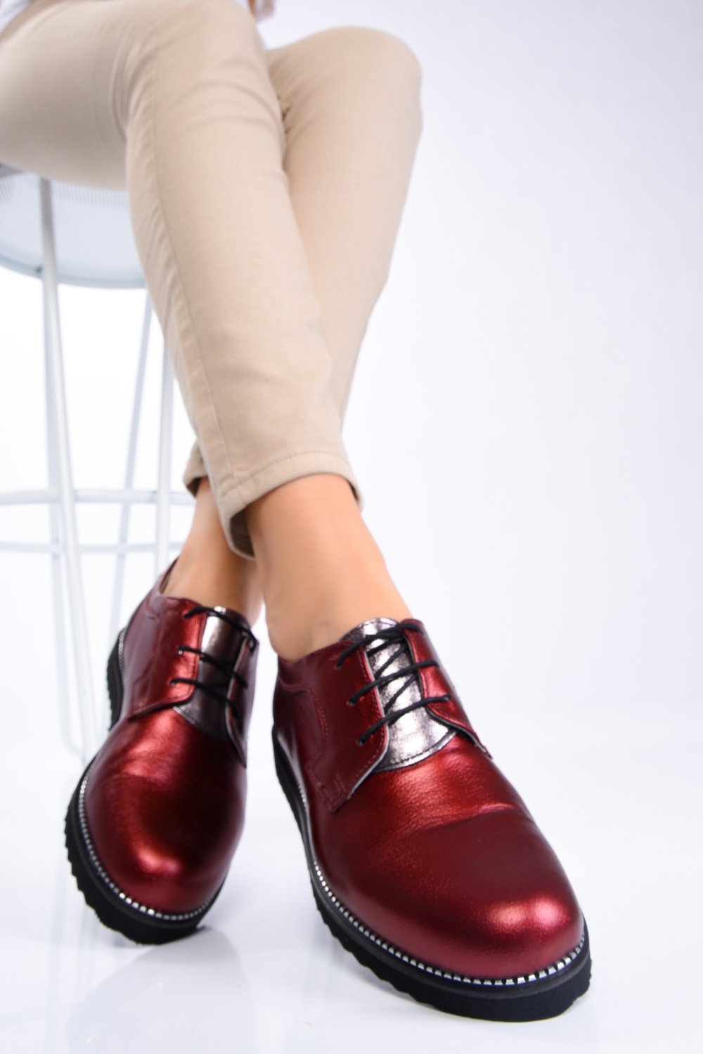 PANTOFI BORDO SIDEF PIELE NATURALA 1PC81628