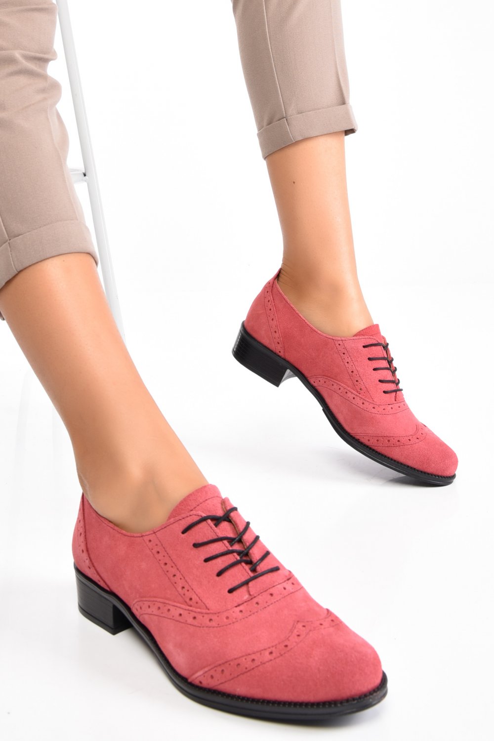 PANTOFI ROZ PIELE NATURALA 2PC034