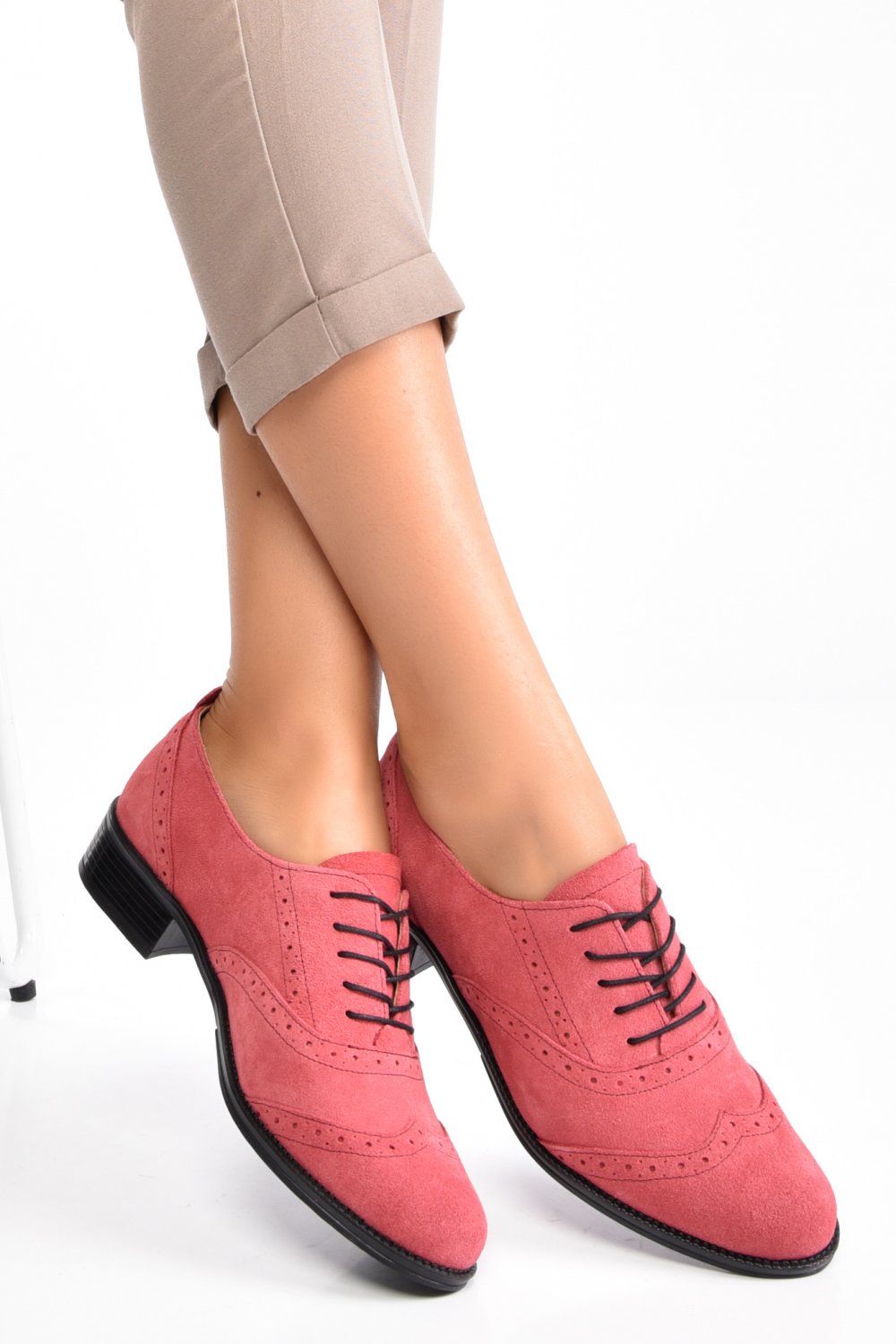 PANTOFI ROZ PIELE NATURALA 2PC034