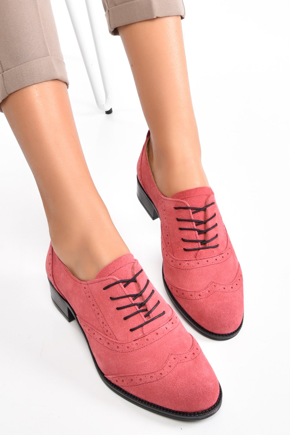 PANTOFI ROZ PIELE NATURALA 2PC034