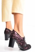 BOTINE MOV FLORAL PIELE NATURALA INTOARSA 2PC50