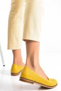 ESPADRILE GALBENE PIELE NATURALA 1PC083
