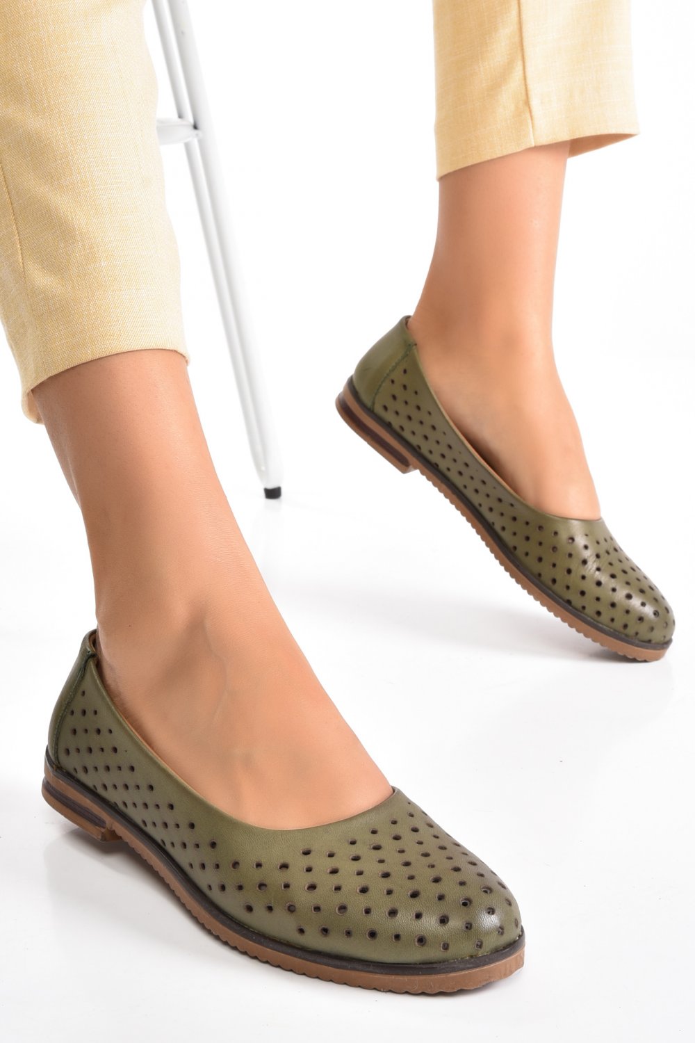 BALERINI KHAKI PIELE NATURALA 1PC070