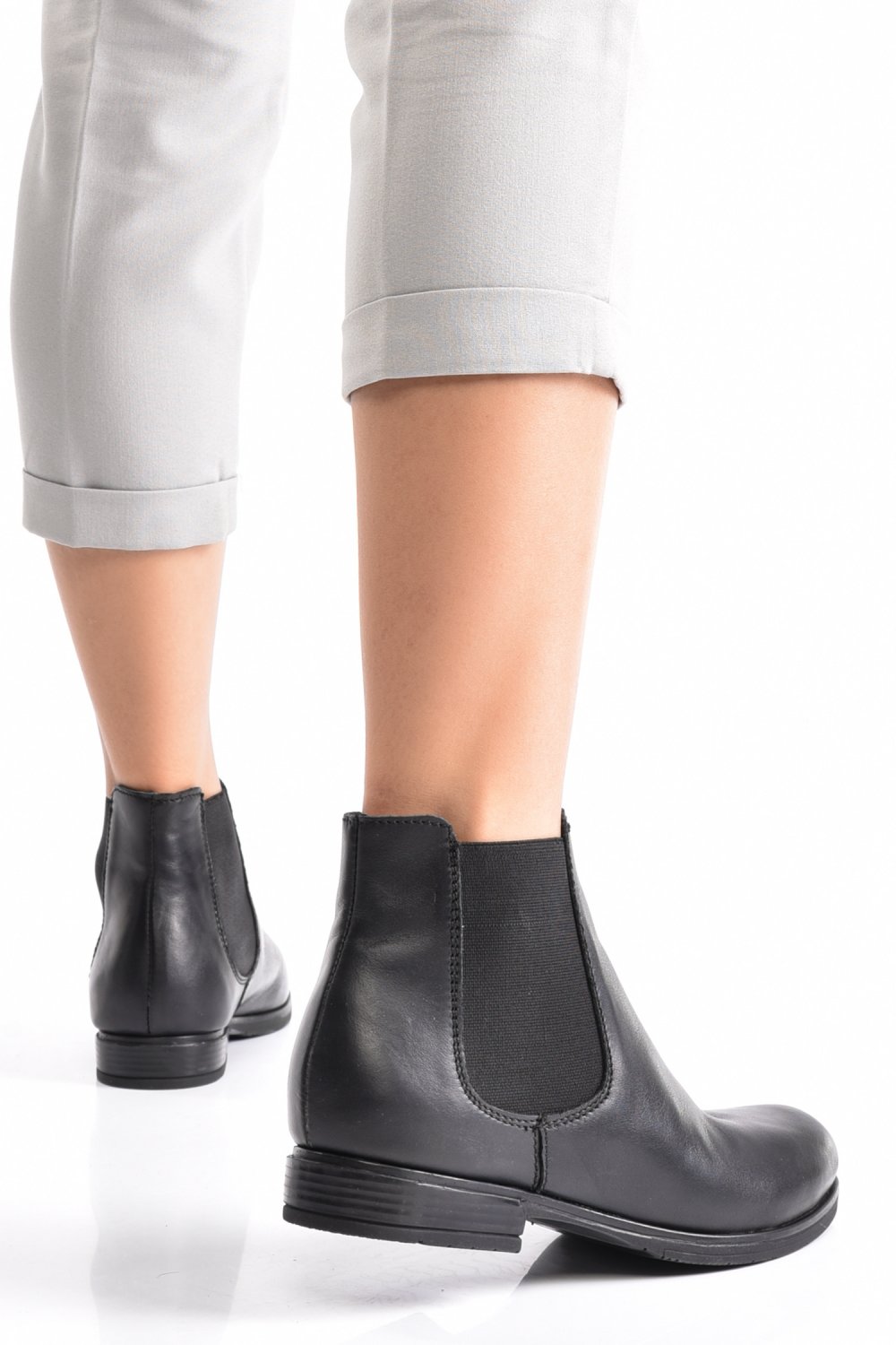 GHETE NEGRE PIELE NATURALA RPC17