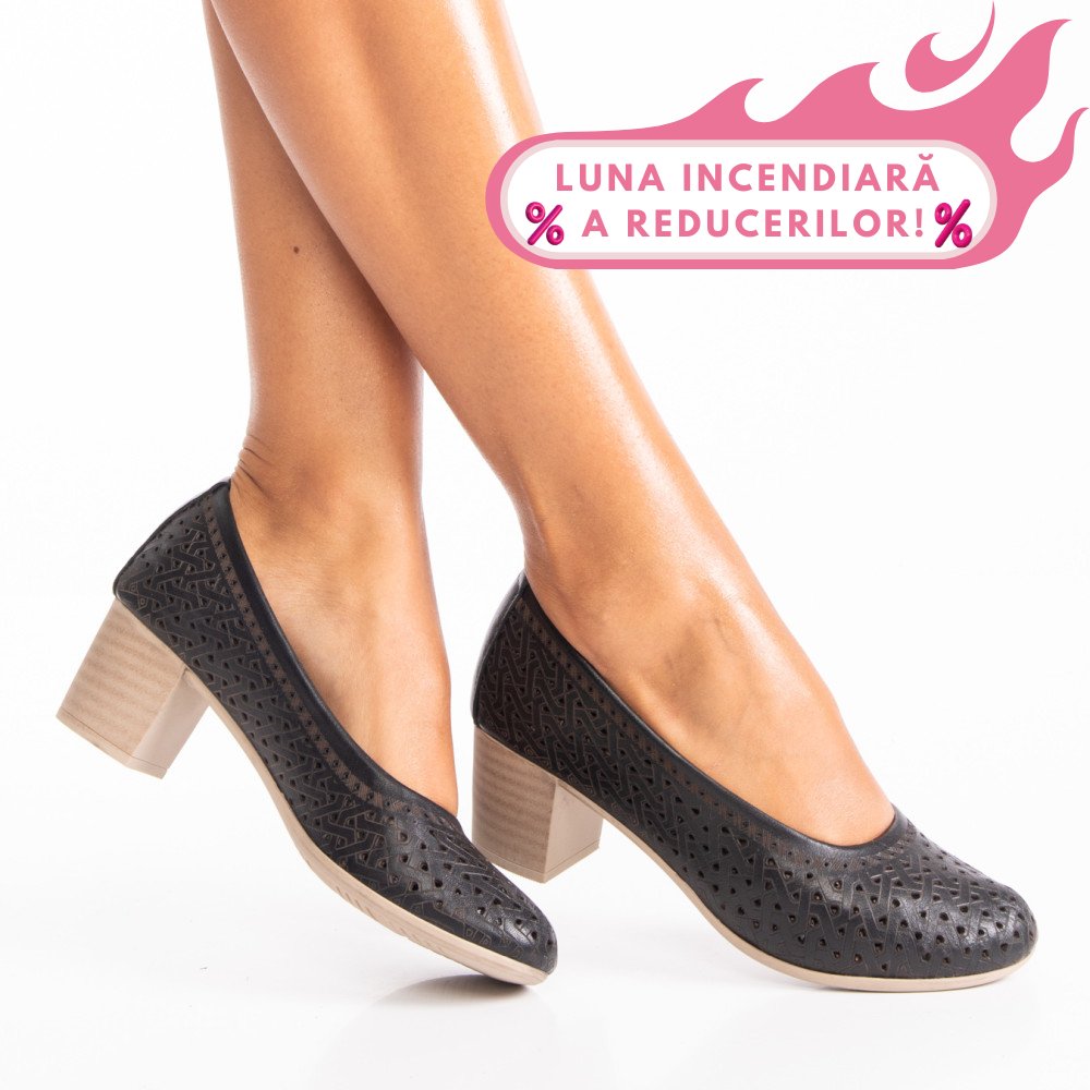 PANTOFI NEGRI PIELE NATURALA 1PC067