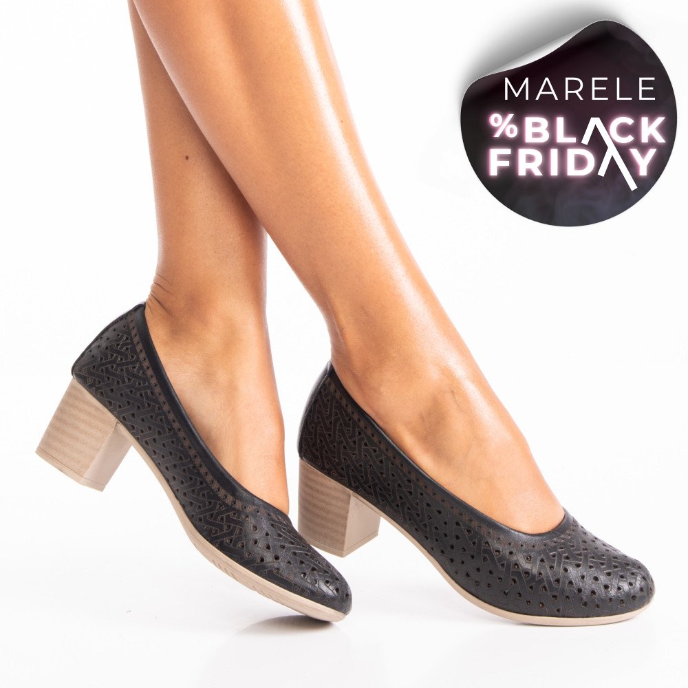 PANTOFI NEGRI PIELE NATURALA 1PC067