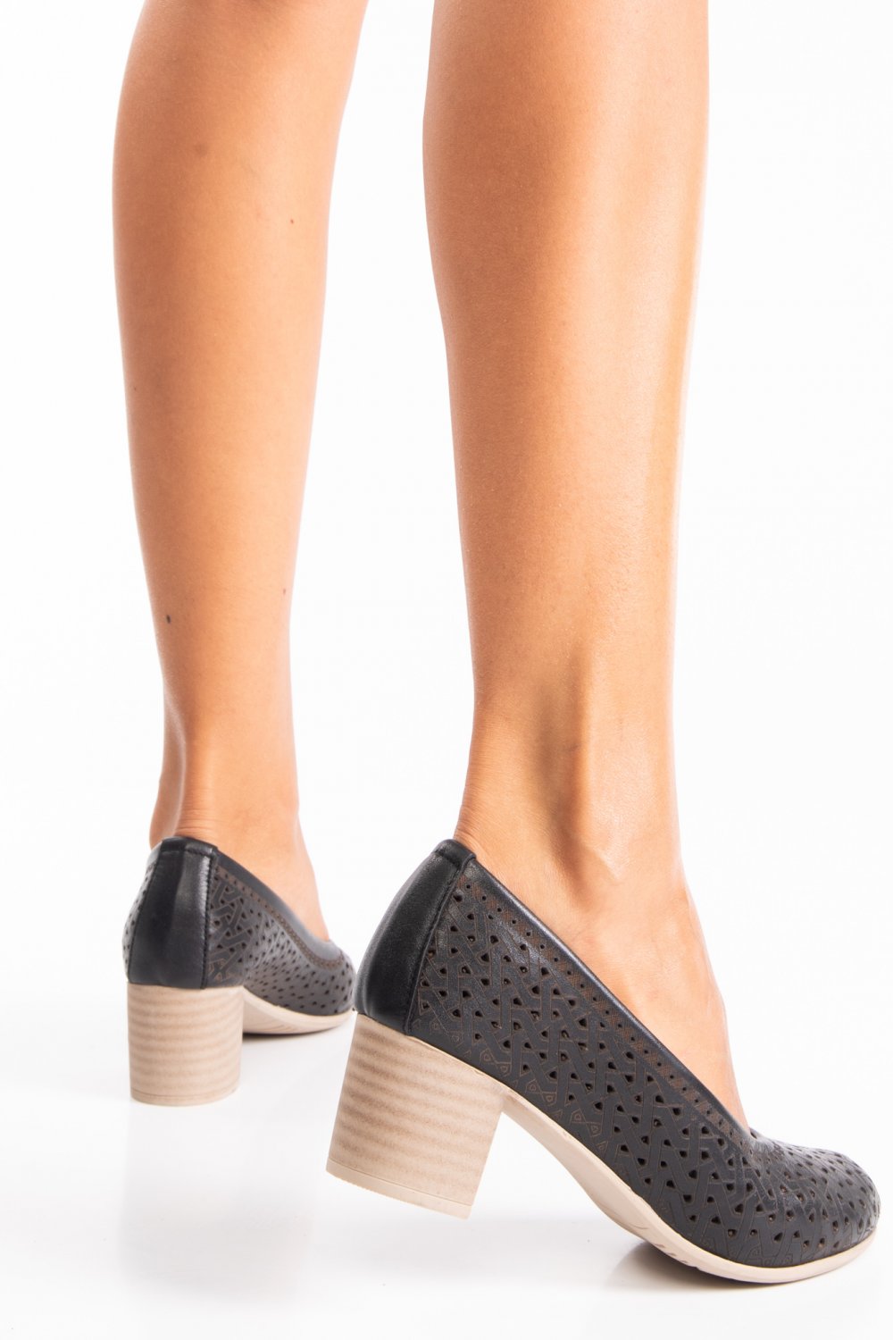 PANTOFI NEGRI PIELE NATURALA 1PC067