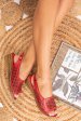 Sandale rosii piele naturala 1pc038