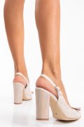 PANTOFI BEJ GLITTER PIELE NATURALA 1PC982