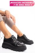 PANTOFI SPORT NEGRI PIELE NATURALA 2VE12632NP