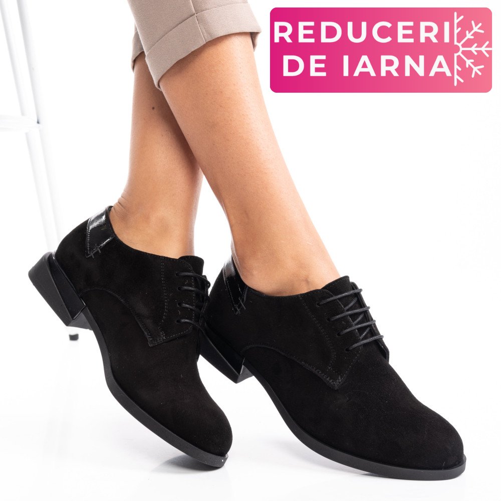 PANTOFI NEGRI PIELE NATURALA INTOARSA 2PC12623ANT